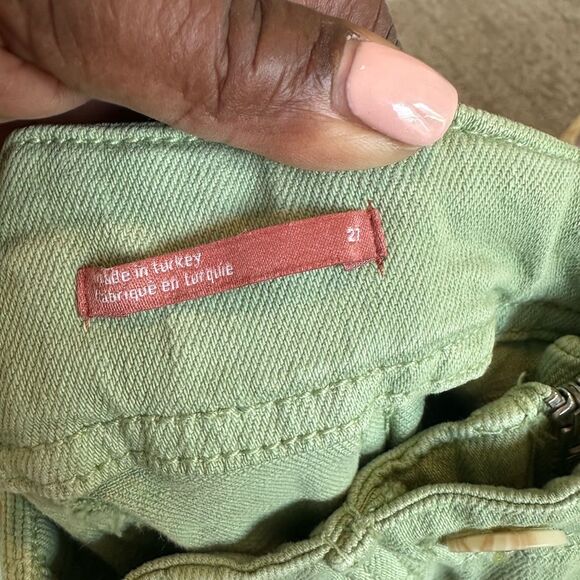 Anthropologie The Kit High-Rise Wide-Leg Utility Trouser by Pilcro 27 (Green) - Picture 7 of 7